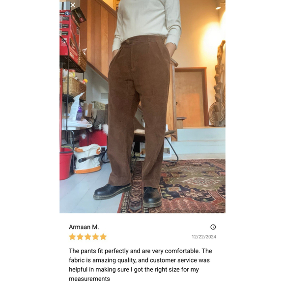 Corduroy Pants Men Pleated Casual Trousers Loose Workwear Pant S 🇺🇸SHIP - Picture 12 of 16